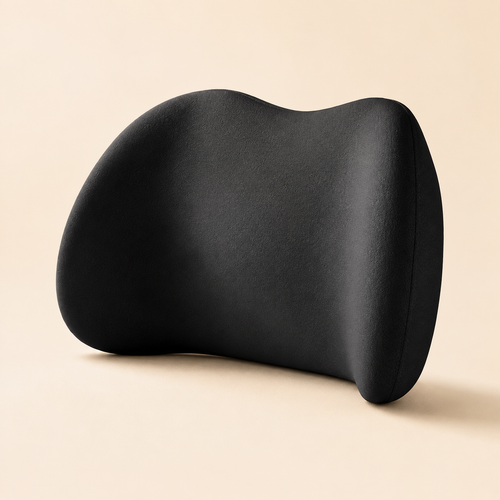 Cojín de respaldo Calidae negro, espuma viscoelástica con funda lavable
